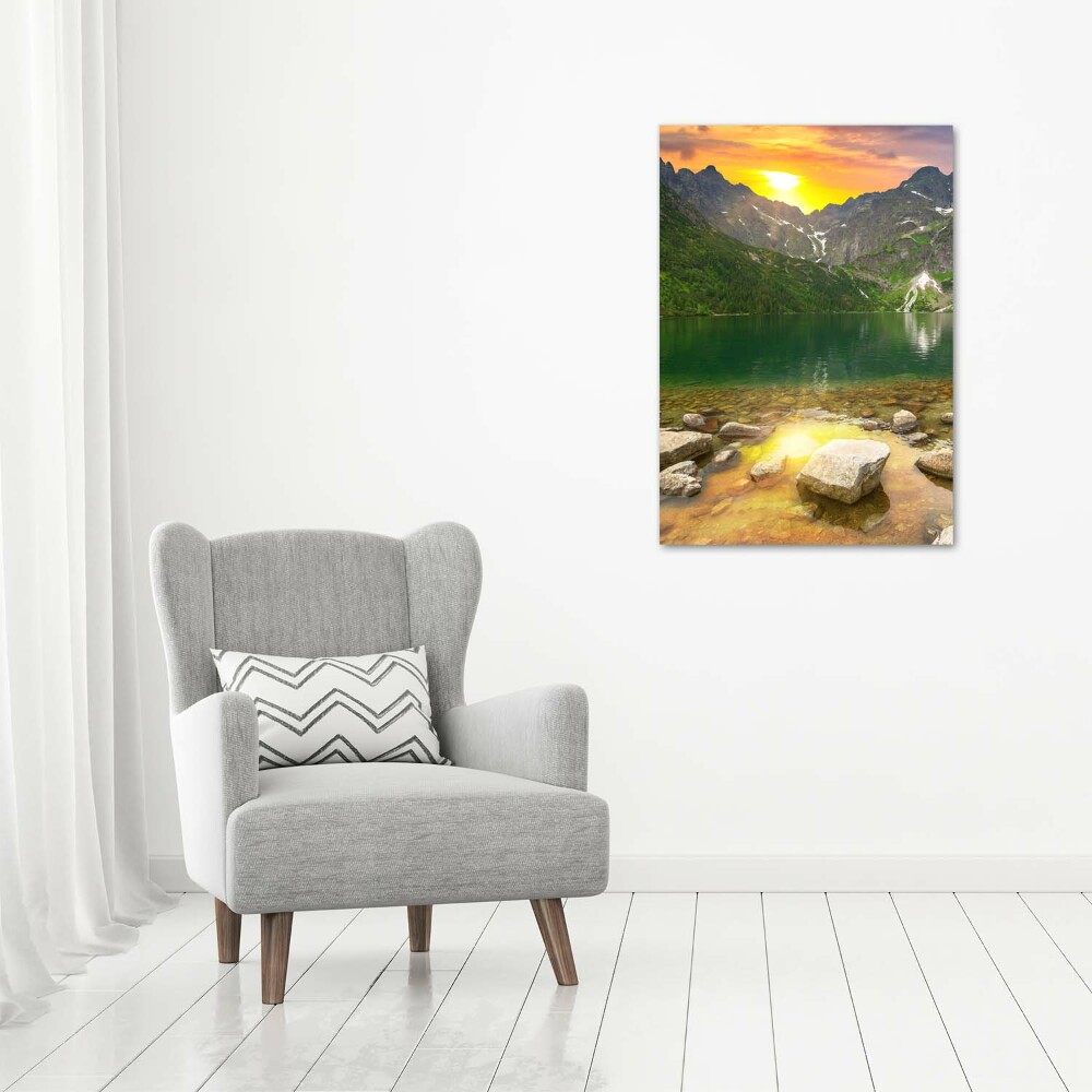 Tableau sur toile Morskie oko Tatry