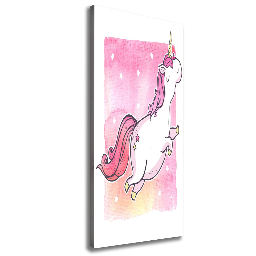 Tableau imprimé sur toile Licorne rose