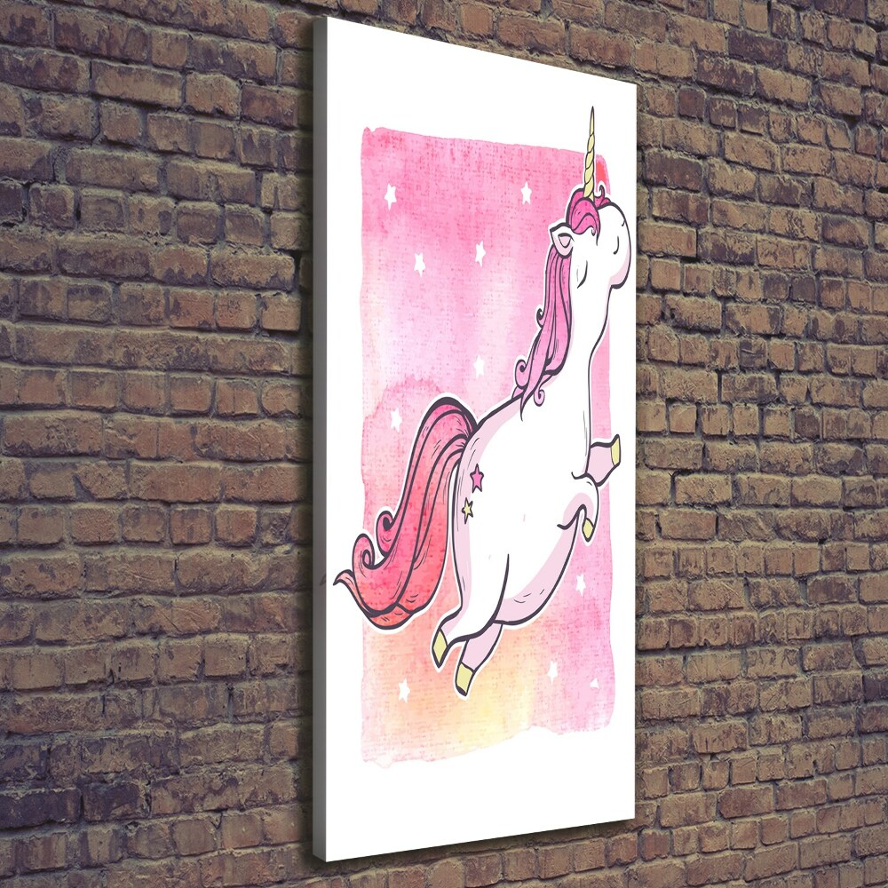 Tableau imprimé sur toile Licorne rose