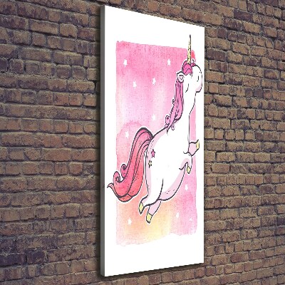 Tableau imprimé sur toile Licorne rose