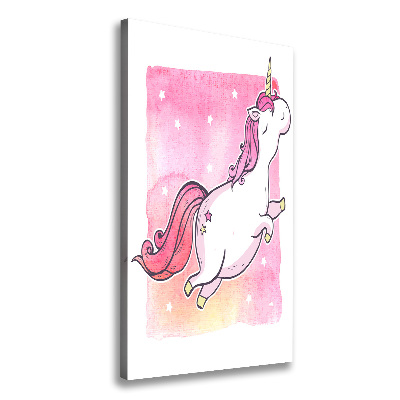 Tableau imprimé sur toile Licorne rose