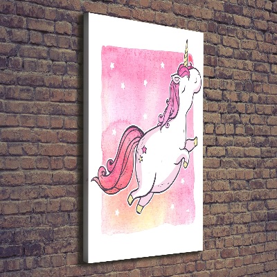 Tableau imprimé sur toile Licorne rose