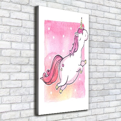 Tableau imprimé sur toile Licorne rose