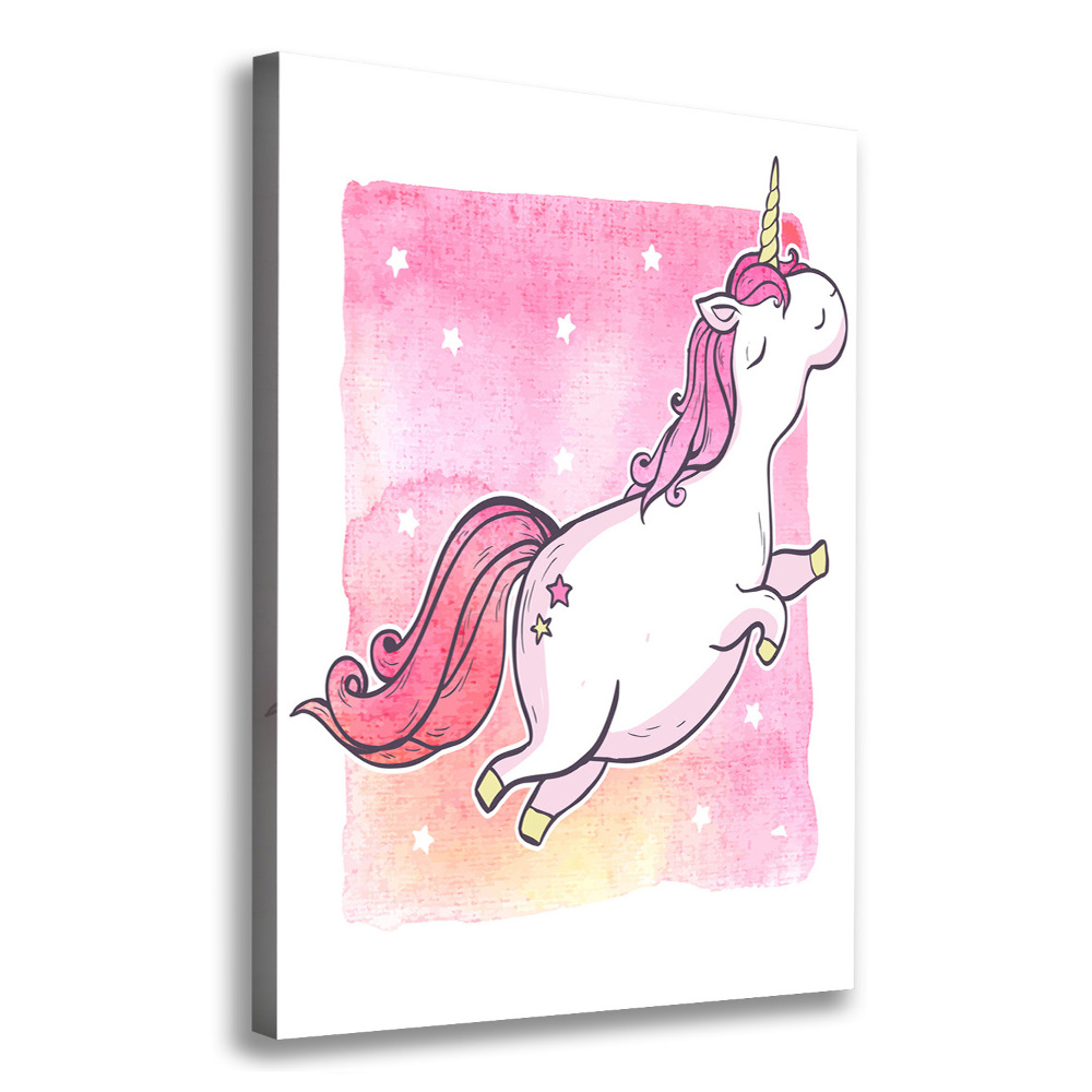 Tableau imprimé sur toile Licorne rose