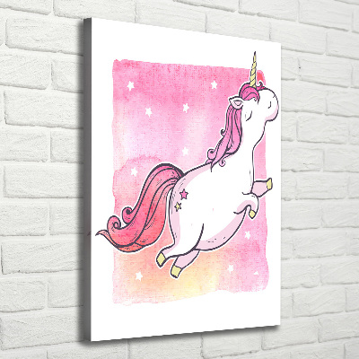 Tableau imprimé sur toile Licorne rose