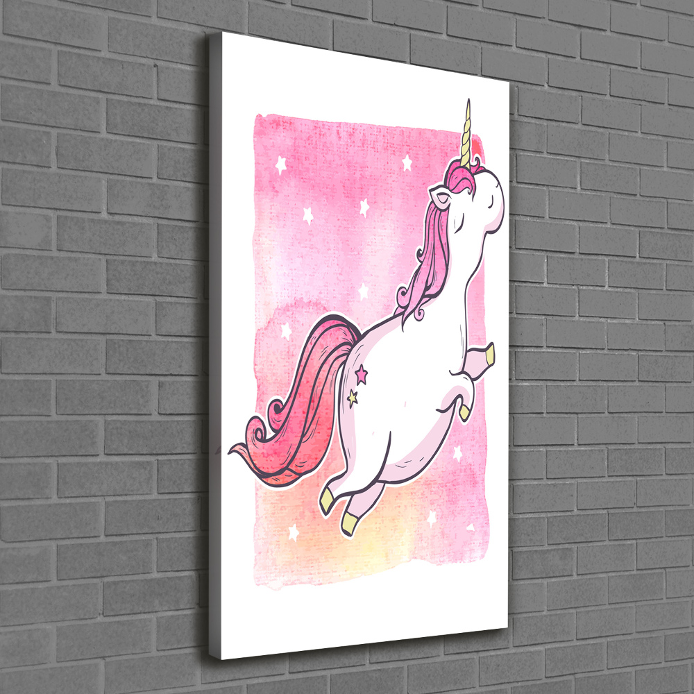 Tableau imprimé sur toile Licorne rose