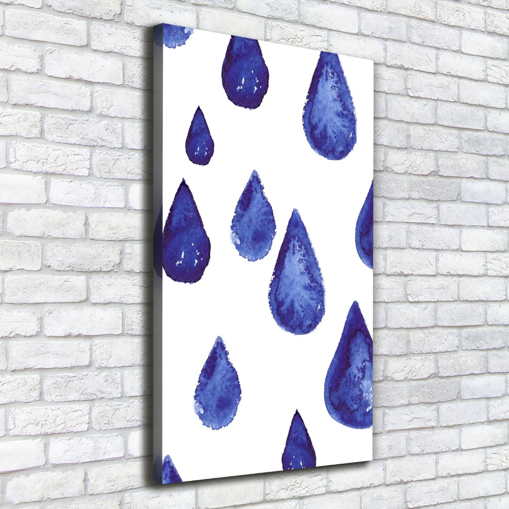 Tableau mural sur toile Gouttes bleues