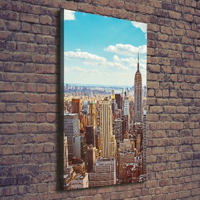 Tableau sur toile New York vue à vol d'oiseau