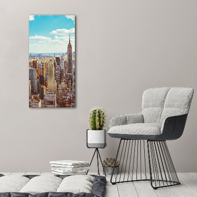 Tableau sur toile New York vue à vol d'oiseau