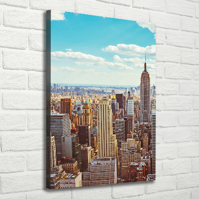 Tableau sur toile New York vue à vol d'oiseau