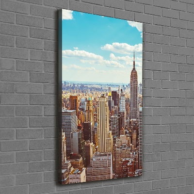 Tableau sur toile New York vue à vol d'oiseau