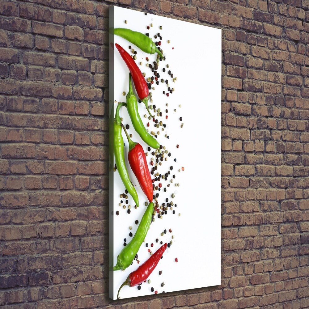 Tableau toile imprimée Piments chilli