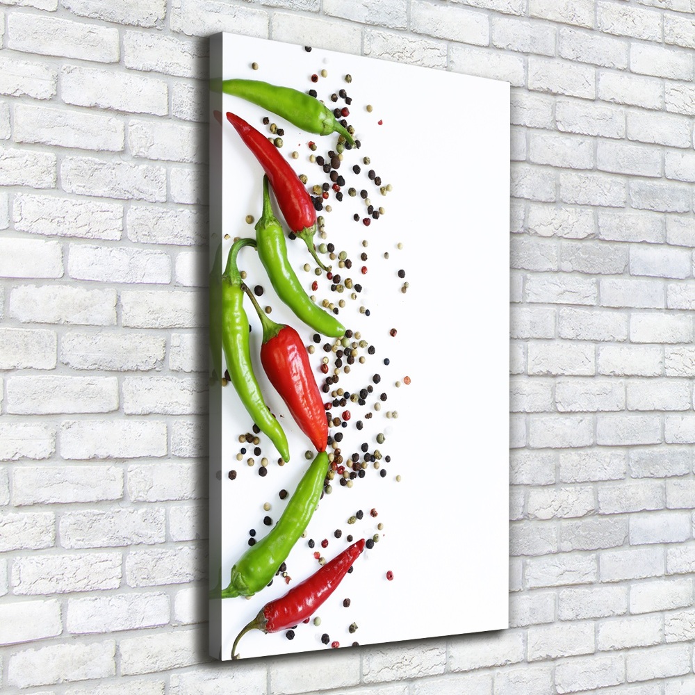 Tableau toile imprimée Piments chilli