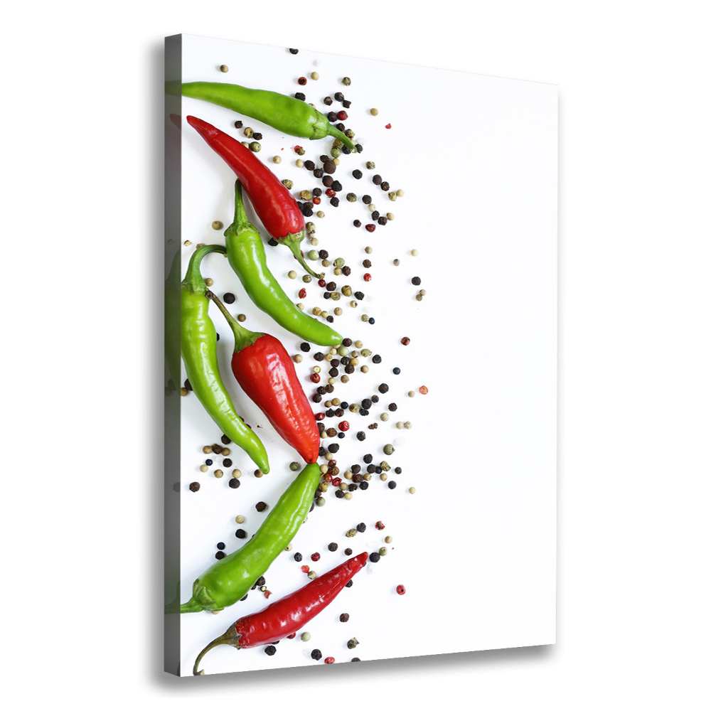 Tableau toile imprimée Piments chilli