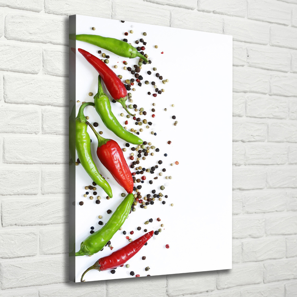 Tableau toile imprimée Piments chilli