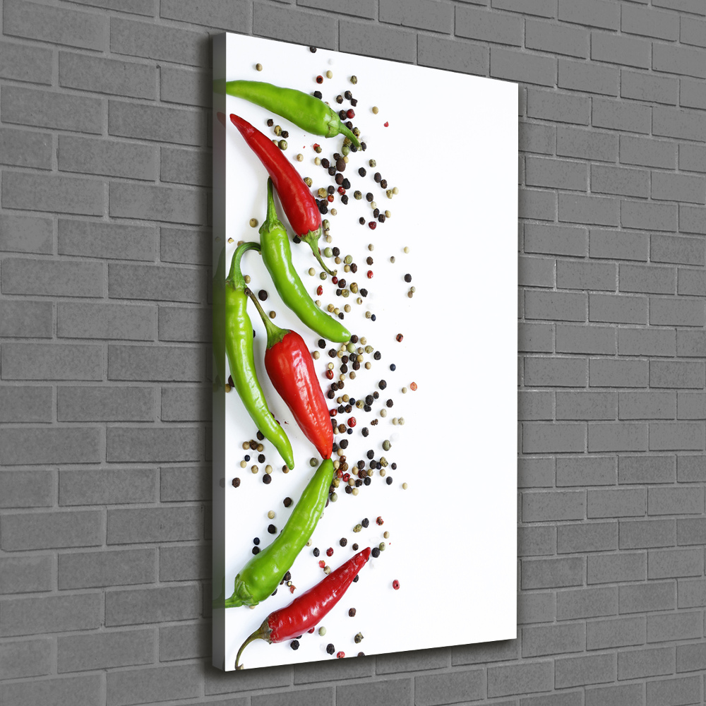 Tableau toile imprimée Piments chilli