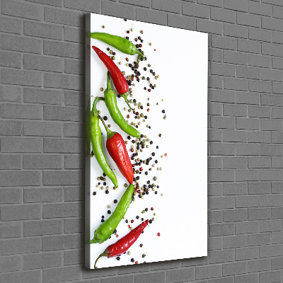 Tableau toile imprimée Piments chilli