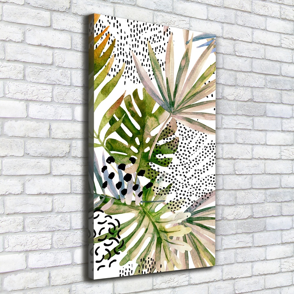 Tableau toile imprimée Feuilles tropicales plantes