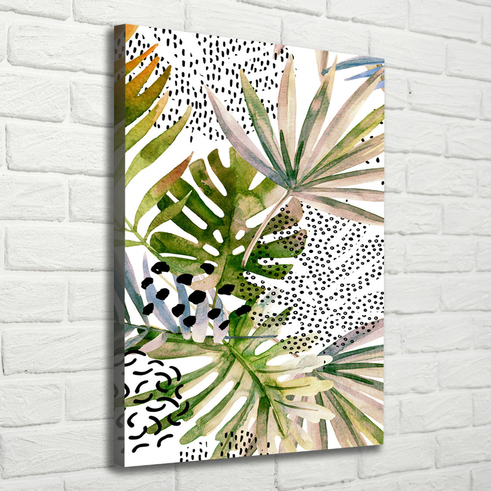 Tableau toile imprimée Feuilles tropicales plantes