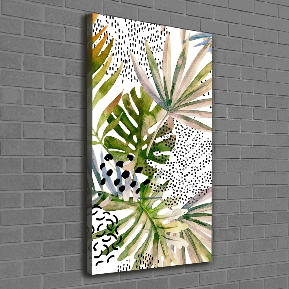 Tableau toile imprimée Feuilles tropicales plantes