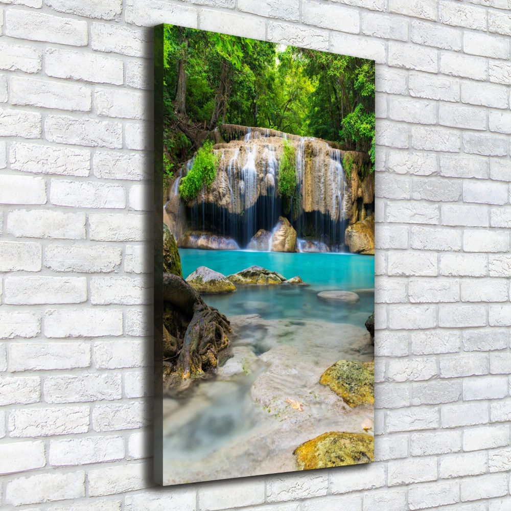 Tableau toile imprimée Cascade dans la jungle