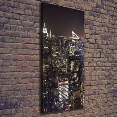 Tableau imprimé sur toile New York de nuit