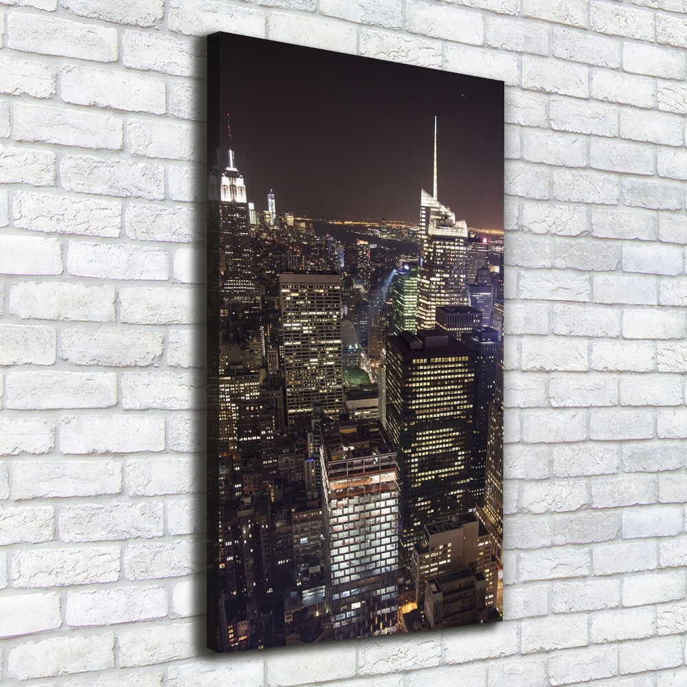 Tableau imprimé sur toile New York de nuit