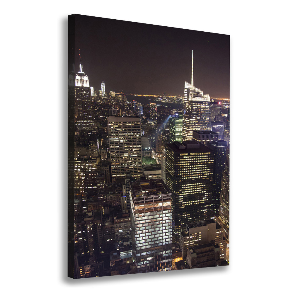 Tableau imprimé sur toile New York de nuit