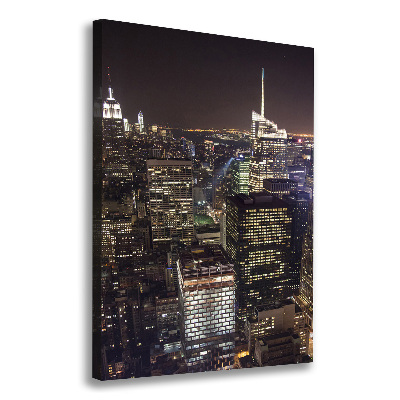 Tableau imprimé sur toile New York de nuit