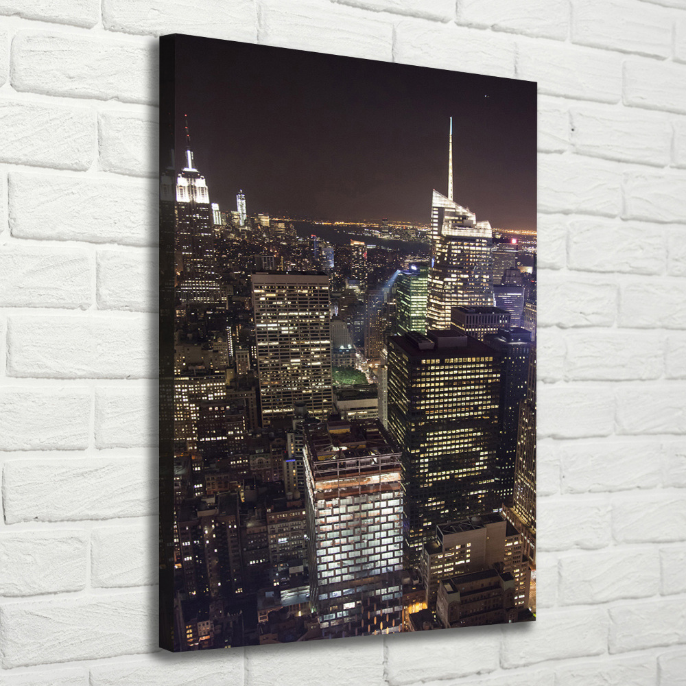 Tableau imprimé sur toile New York de nuit