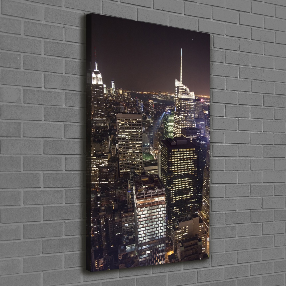 Tableau imprimé sur toile New York de nuit