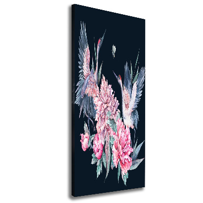 Tableau mural sur toile Grues et pivoines