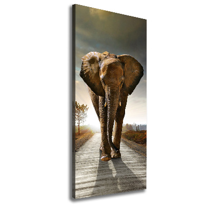 Tableau sur toile Éléphant en marche