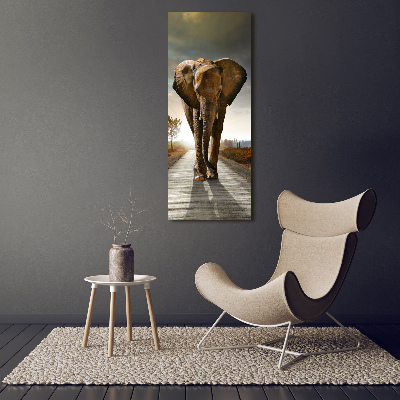 Tableau sur toile Éléphant en marche