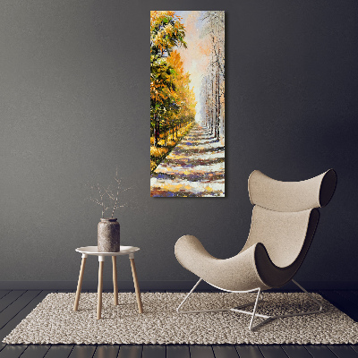 Tableau sur toile Hiver et automne