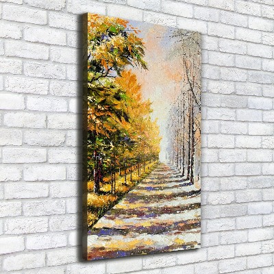 Tableau sur toile Hiver et automne