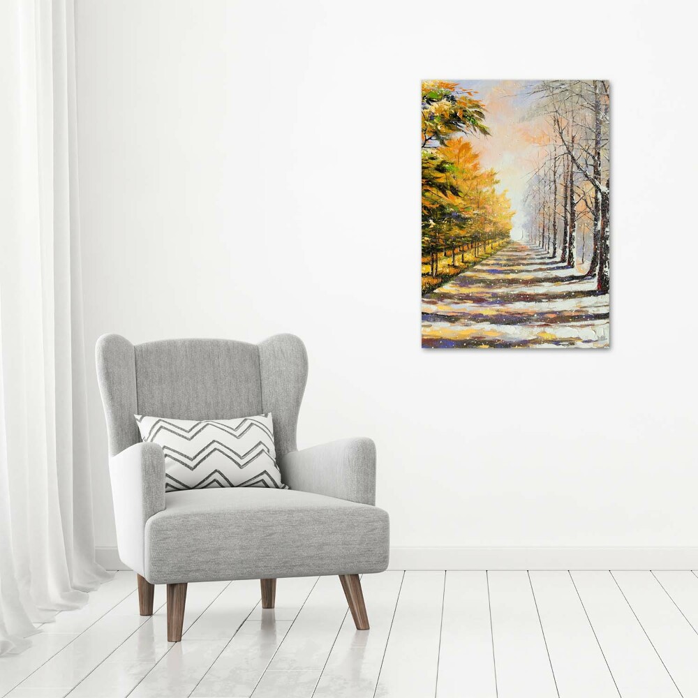 Tableau sur toile Hiver et automne