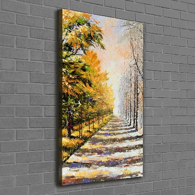 Tableau sur toile Hiver et automne