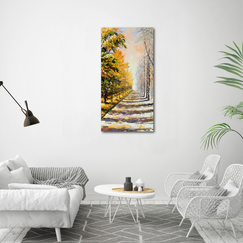 Tableau sur toile Hiver et automne