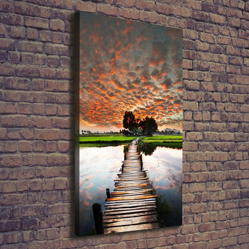 Tableau mural sur toile Pont en bois