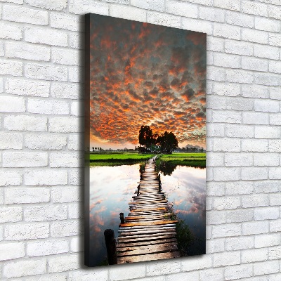 Tableau mural sur toile Pont en bois