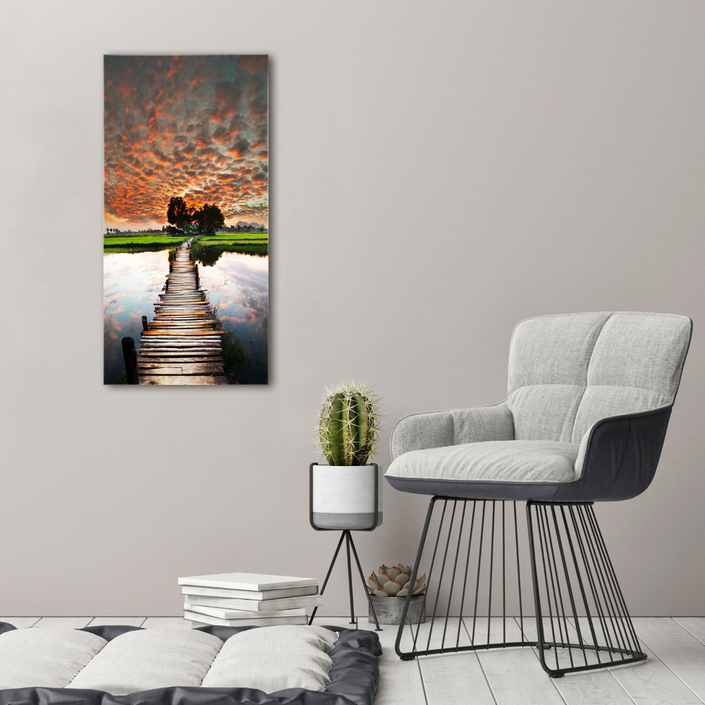 Tableau mural sur toile Pont en bois