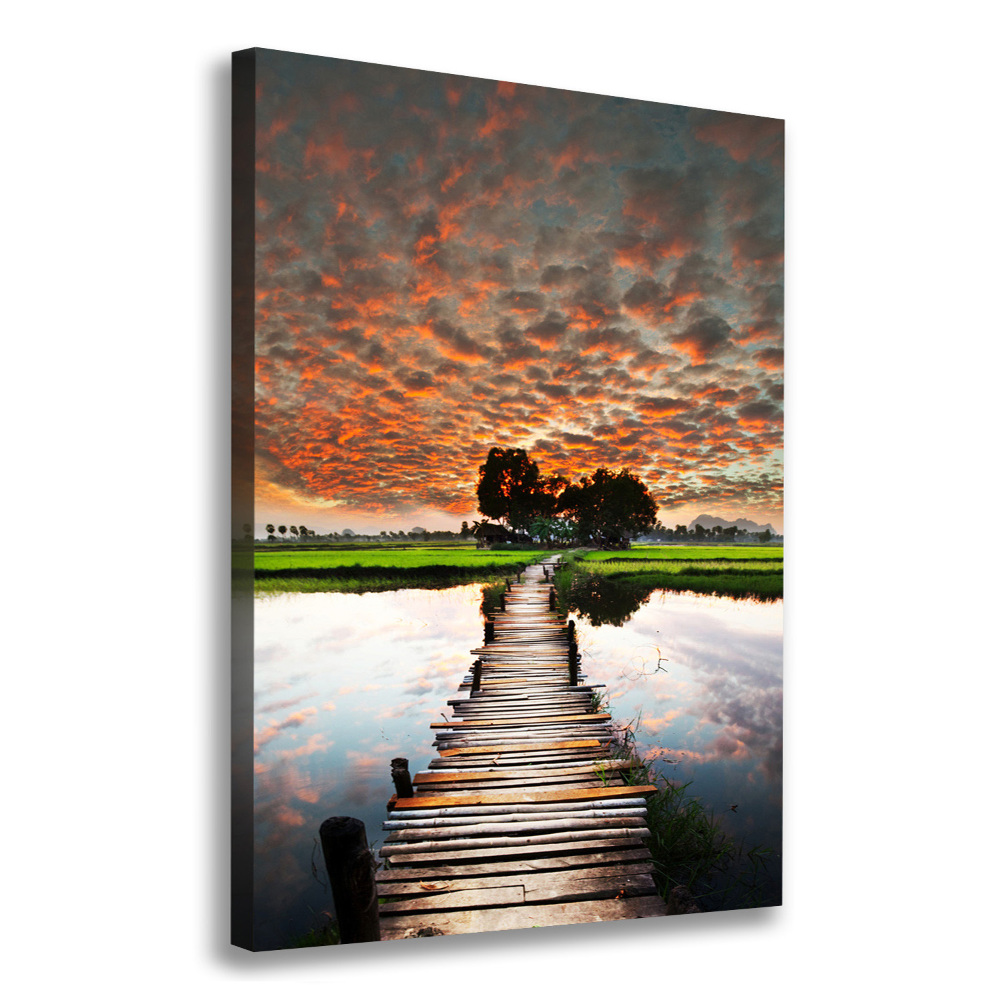 Tableau mural sur toile Pont en bois