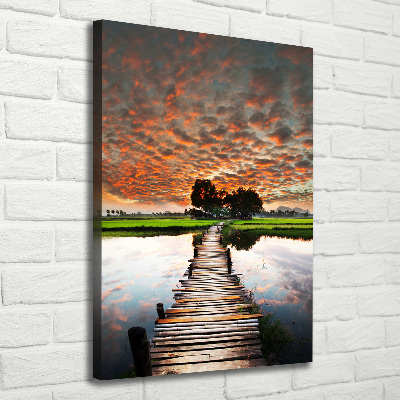 Tableau mural sur toile Pont en bois