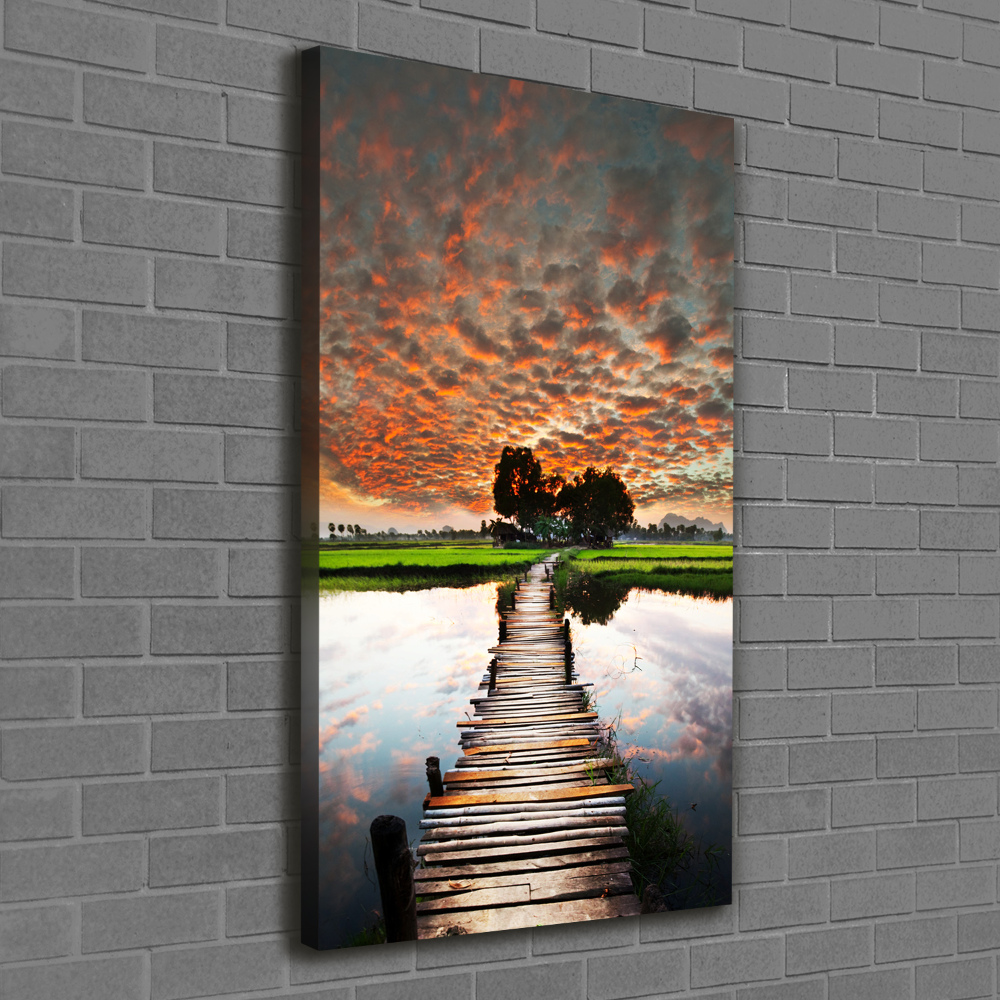 Tableau mural sur toile Pont en bois