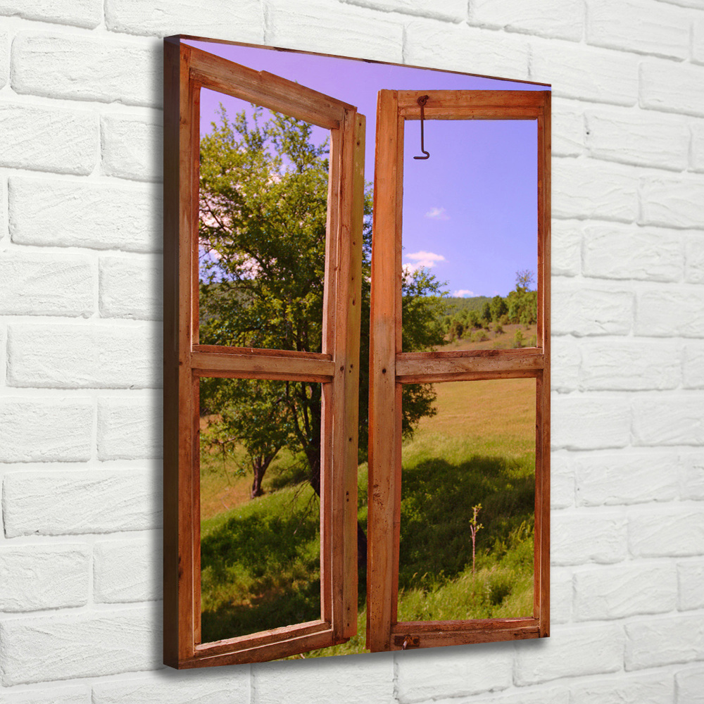 Tableau mural sur toile Paysage à l'extérieur de la fenêtre