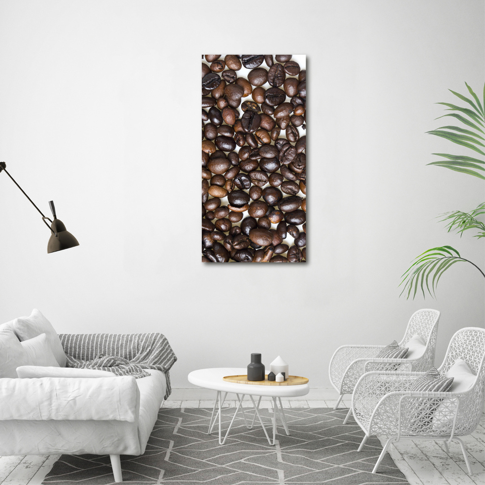 Tableau mural sur toile Grains de café noir