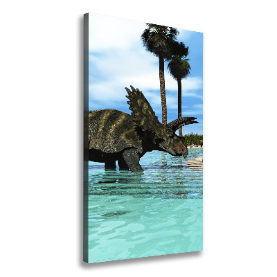 Tableau sur toile Dinosaures sur la plage