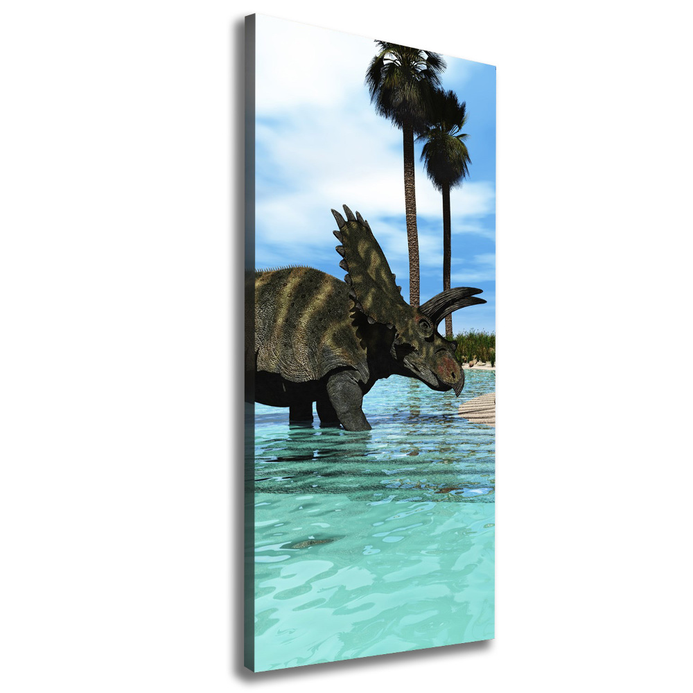 Tableau sur toile Dinosaures sur la plage