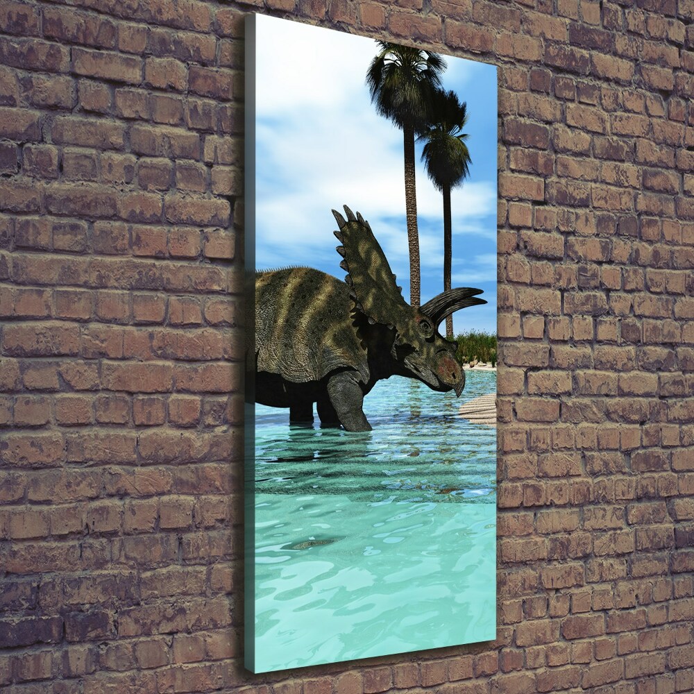 Tableau sur toile Dinosaures sur la plage